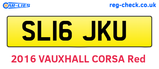 SL16JKU are the vehicle registration plates.