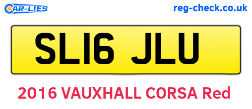 SL16JLU are the vehicle registration plates.