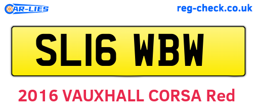 SL16WBW are the vehicle registration plates.