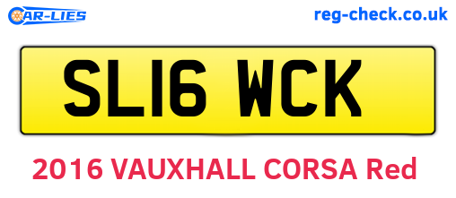 SL16WCK are the vehicle registration plates.