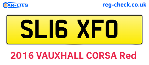 SL16XFO are the vehicle registration plates.