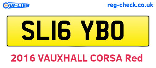 SL16YBO are the vehicle registration plates.