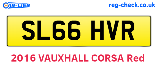 SL66HVR are the vehicle registration plates.