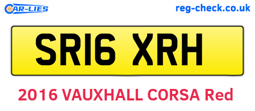 SR16XRH are the vehicle registration plates.
