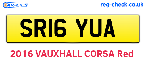 SR16YUA are the vehicle registration plates.
