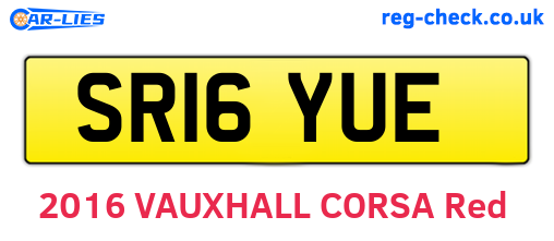 SR16YUE are the vehicle registration plates.