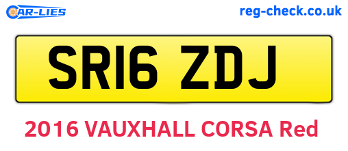 SR16ZDJ are the vehicle registration plates.