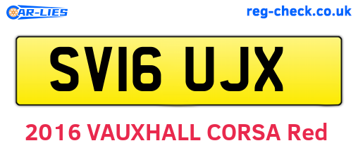 SV16UJX are the vehicle registration plates.
