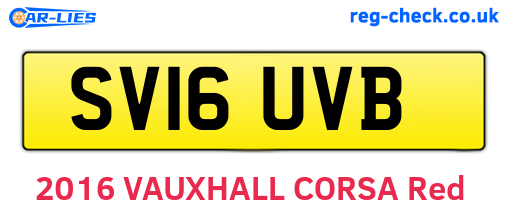 SV16UVB are the vehicle registration plates.
