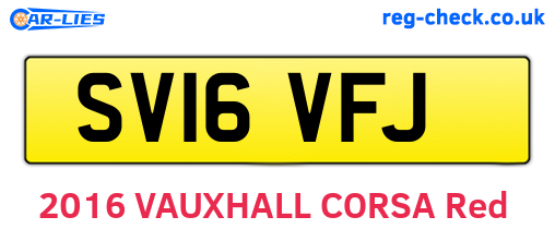 SV16VFJ are the vehicle registration plates.