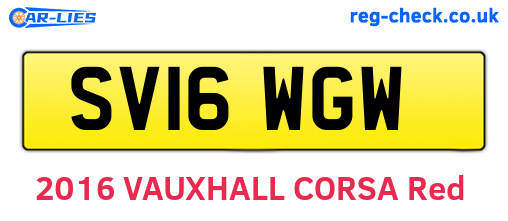 SV16WGW are the vehicle registration plates.