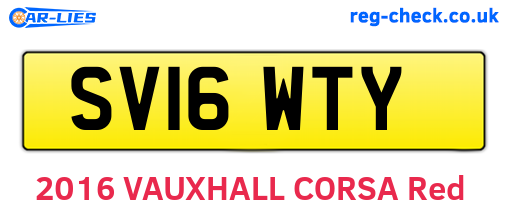 SV16WTY are the vehicle registration plates.