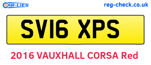 SV16XPS are the vehicle registration plates.