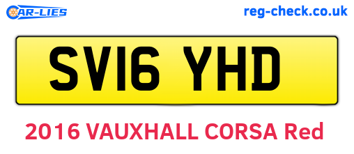 SV16YHD are the vehicle registration plates.