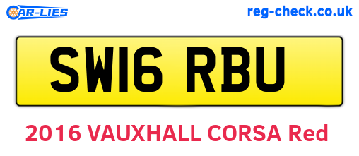 SW16RBU are the vehicle registration plates.