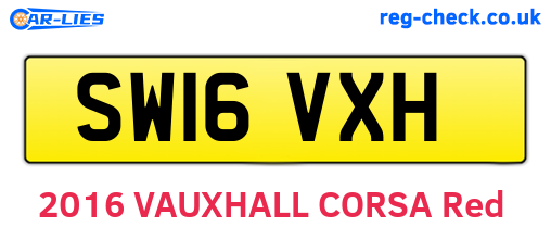 SW16VXH are the vehicle registration plates.