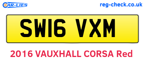 SW16VXM are the vehicle registration plates.