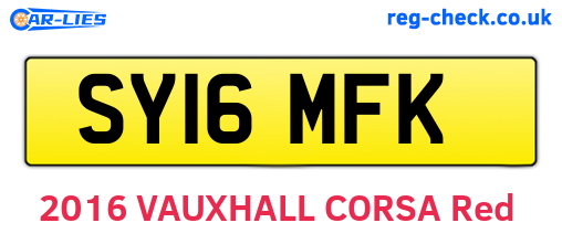 SY16MFK are the vehicle registration plates.