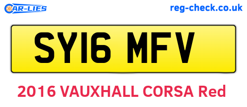 SY16MFV are the vehicle registration plates.