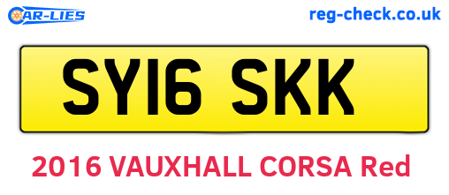 SY16SKK are the vehicle registration plates.
