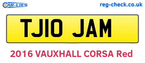 TJ10JAM are the vehicle registration plates.