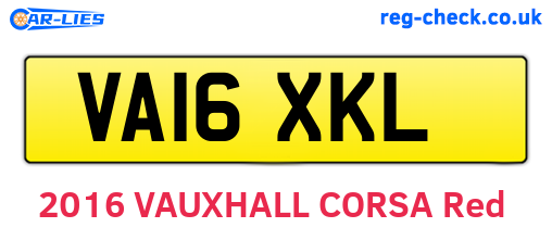 VA16XKL are the vehicle registration plates.