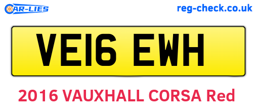 VE16EWH are the vehicle registration plates.