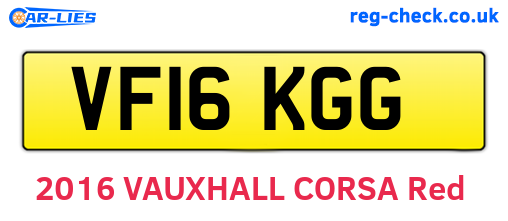 VF16KGG are the vehicle registration plates.