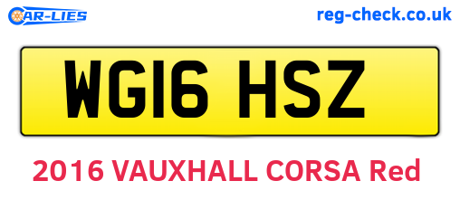 WG16HSZ are the vehicle registration plates.