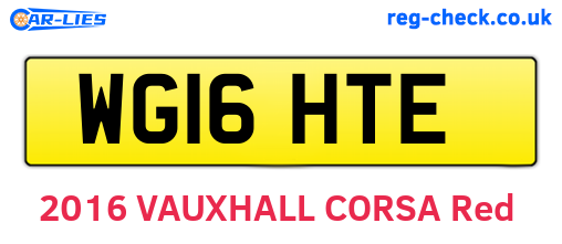 WG16HTE are the vehicle registration plates.