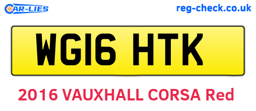 WG16HTK are the vehicle registration plates.