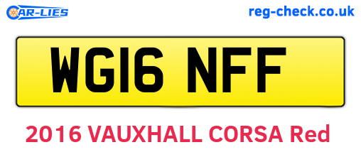 WG16NFF are the vehicle registration plates.