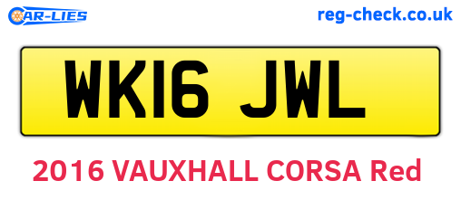 WK16JWL are the vehicle registration plates.
