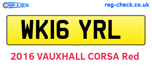 WK16YRL are the vehicle registration plates.