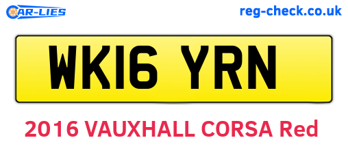 WK16YRN are the vehicle registration plates.