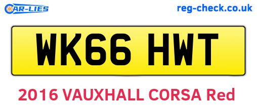 WK66HWT are the vehicle registration plates.