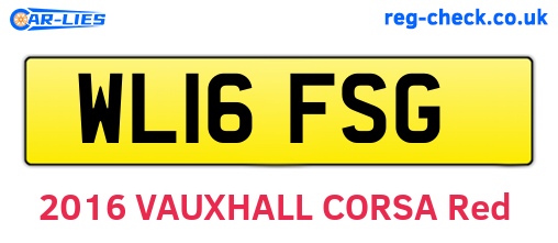 WL16FSG are the vehicle registration plates.