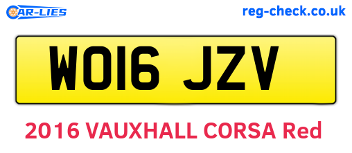 WO16JZV are the vehicle registration plates.