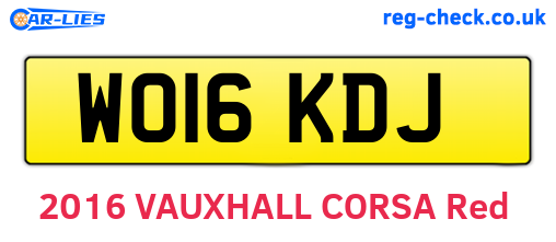WO16KDJ are the vehicle registration plates.