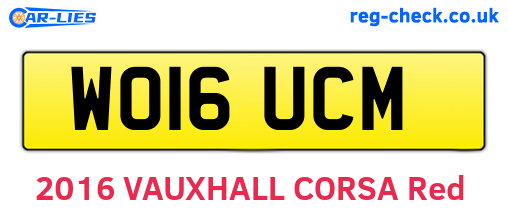 WO16UCM are the vehicle registration plates.