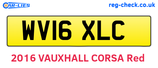 WV16XLC are the vehicle registration plates.