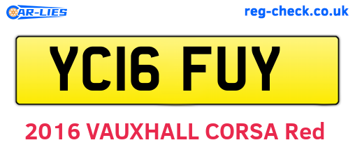 YC16FUY are the vehicle registration plates.