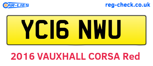YC16NWU are the vehicle registration plates.