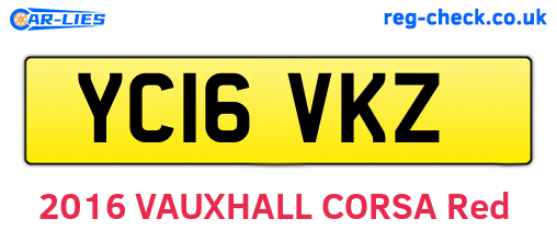 YC16VKZ are the vehicle registration plates.