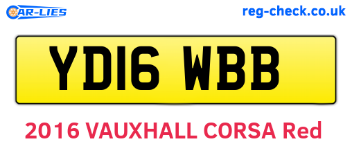 YD16WBB are the vehicle registration plates.