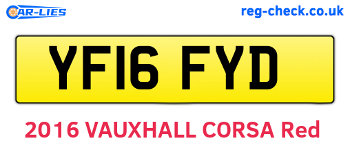 YF16FYD are the vehicle registration plates.