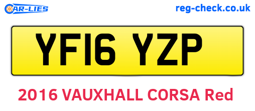 YF16YZP are the vehicle registration plates.