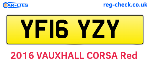 YF16YZY are the vehicle registration plates.