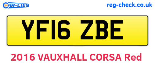 YF16ZBE are the vehicle registration plates.