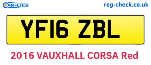 YF16ZBL are the vehicle registration plates.